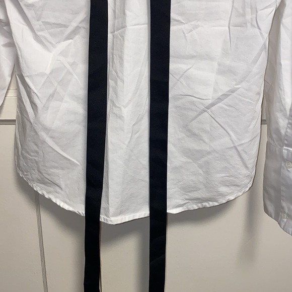 Zara XS White Tie Neck Blouse - Picture 6 of 13
